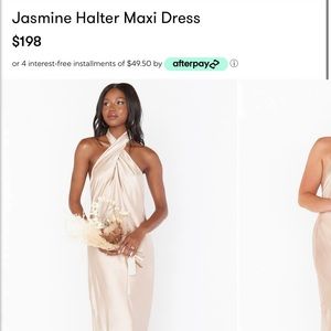 Bridesmaid or wedding guest dress! Beautiful, champagne dress, only worn once!